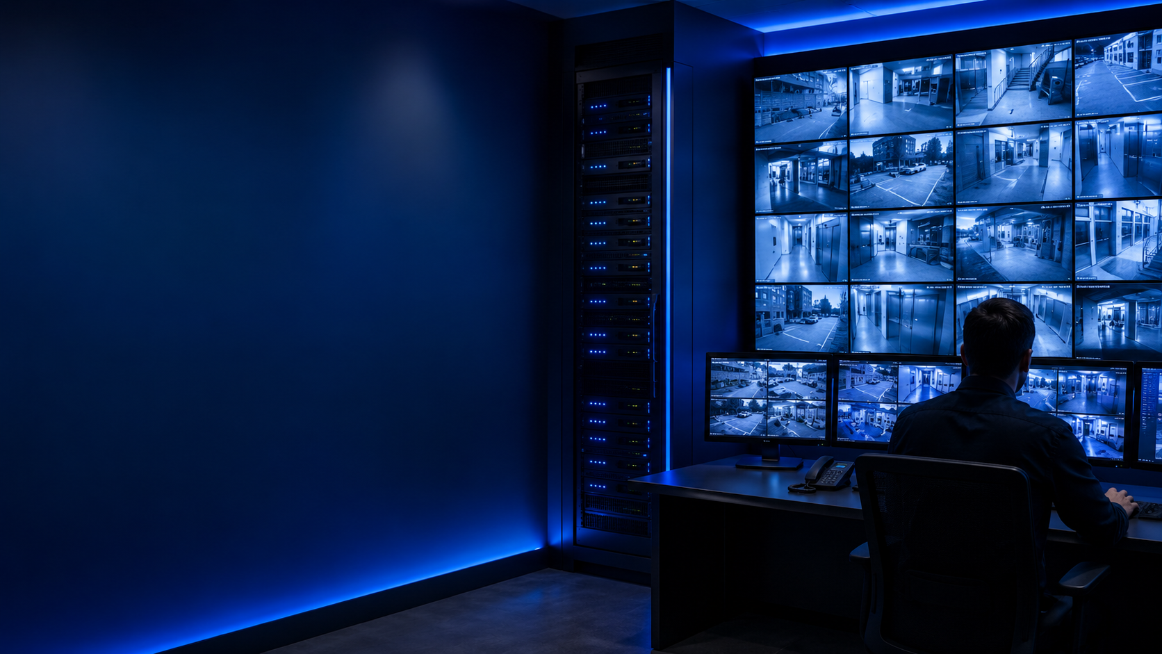 Centro profesional de monitoreo de cámaras